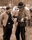 Rebel Officers Talking at the Rebel Encampment at the Ã¢â¬ÅBattle of LibertyÃ¢â¬Â - Bedford, Virginia